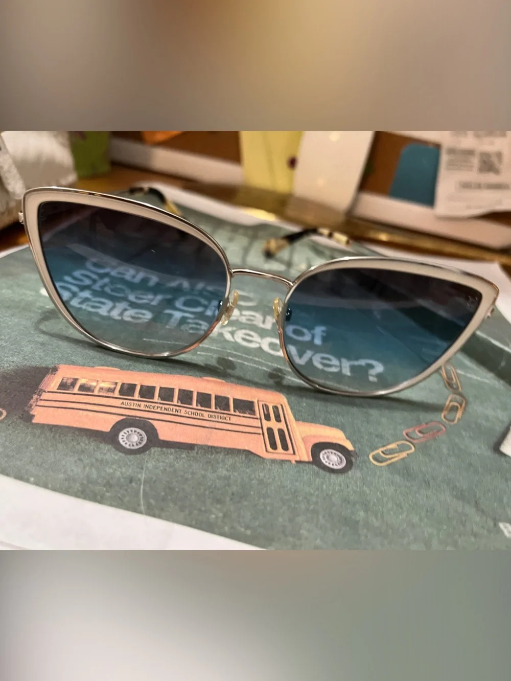 Kate Spade Sunglasses - Gold Frame with Gray Lenses